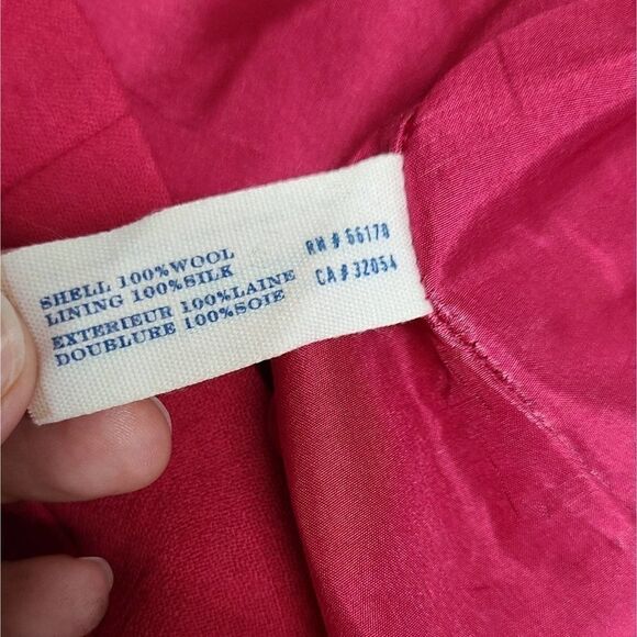 Leifisdottir Mini Skirt Womens Size‎ 2 Wool Pleated Red Gold Silk Lined - Picture 7 of 7